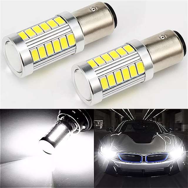 車の テールライト ブレーキライト 超高輝度 33smd 交換用 led 電球 12v 2個 bay15d 1157