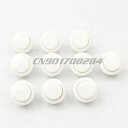 10x プッシュ タイプ 24 ミリ メートル プッシュ ボタン 交換用三和obsf ボタン アーケード マシンゲーミングmame格闘 ゲーム ホワイト(4)