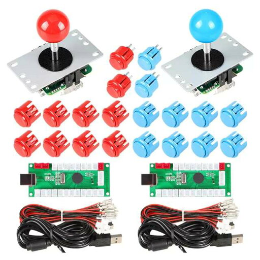 2人用 アーケード コントローラ pc用usb エンコーダー アーケード ボタン raspberry pi 2人用 アーケード コントローラ pc用usb エンコーダー アーケード ボタン raspberry pi