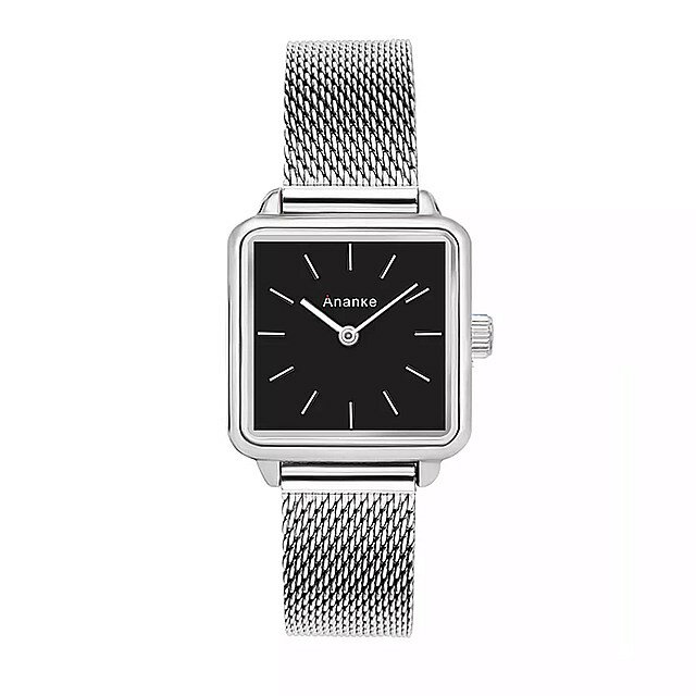 Ananke 女性の 腕時計 ステンレス鋼 メッシュストラップ 女性 防水 バラゴールド正方形シンプルな 文字盤 クォーツ腕時計 AN25