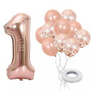 ゴールド と ピンク の40インチの数字が付いた 風船 装飾的なシート スパンコール 出生前のパーティー 誕生日 結婚式 子供 用