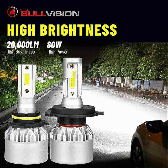Bullvision H11 LED ヘッドライト 20000LM H4 H1 H7 H8 H9 9005 9006 HB3 HB4に 電球 車 3000 18k 4300 18k 5000 18k 6500 18k 8000 6000k 1