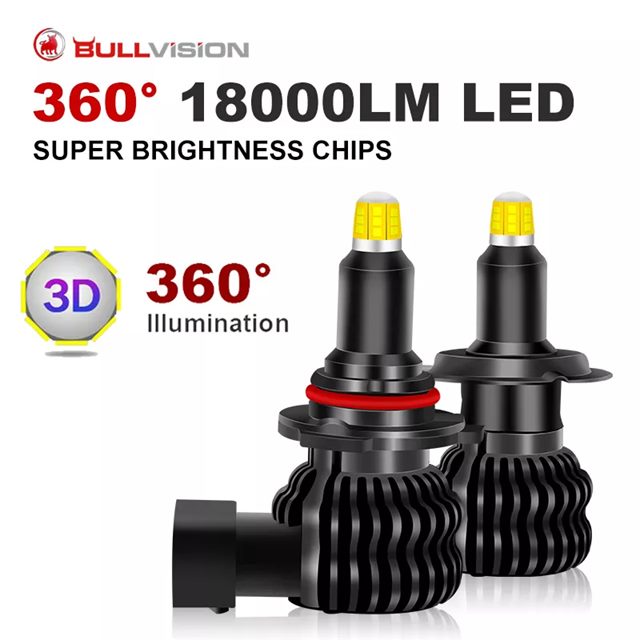 Bullvision 9012 HIR2  led wbhCg H7 H1 H11 H8 H9 9005 9006 HB3 HB4 18000LM csp `bv nCr[ [r[ tHOCg 12v 24v