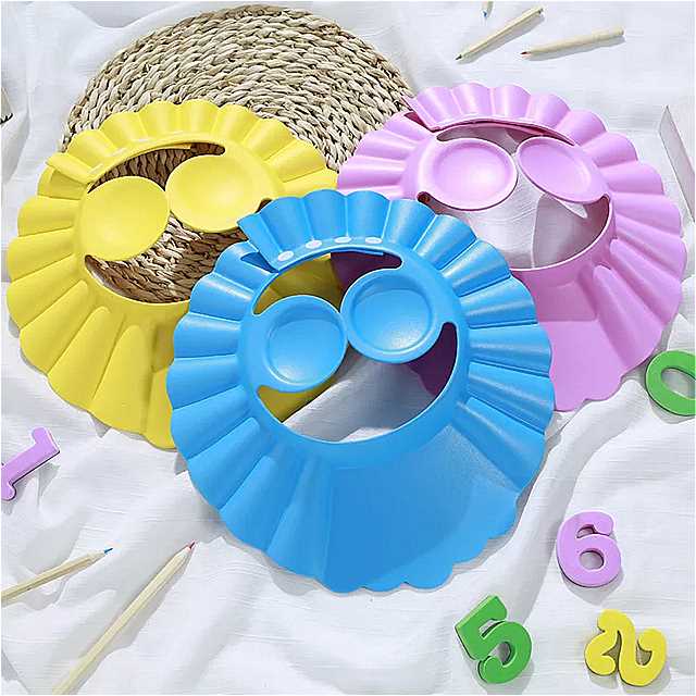 ベビー シャワー 用の 柔らかい 調節 可能 な キャップ 子供 用の洗髪 帽子 耳の 保護 シャンプー入浴用の ヘッド カバー 3