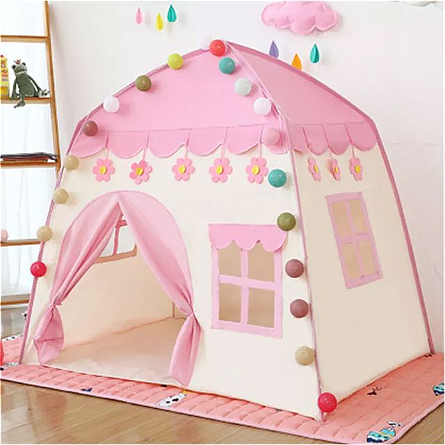 子供 用 テント 屋内外 の プリンセス テント プレイ ハウス ポータブル ベビー テント 子供 用 プレイ ルーム 3