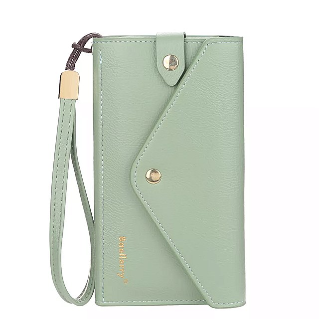 女性ロング ウォレット クレジット /ID カードホルダー ウォレット ファッション PUソフトブラック 財布 女性用 ジッパー ハンドバッグ 携帯電話 バッグ 小銭入れ