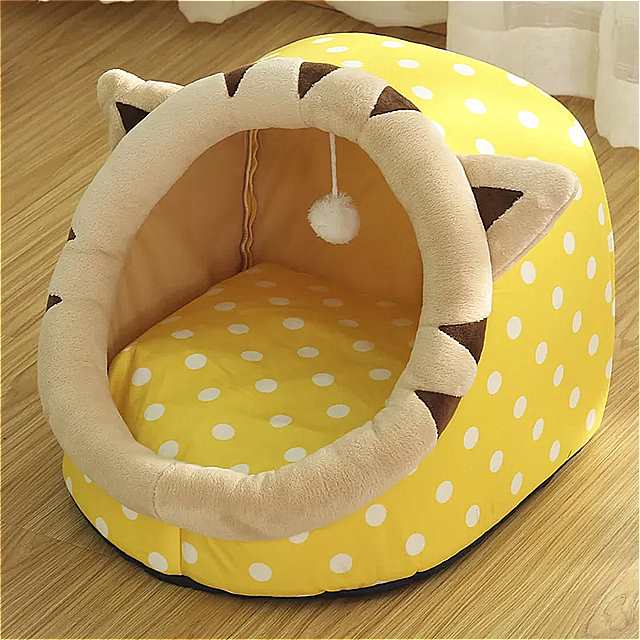 柔らかな 猫 の形をした 防水 クッション 暖かい ペット の バスケット 居心地の良い 子猫 の 枕 テント 非常に柔らかい小さな 犬 のための バッグ 洗える洞窟の ベッド