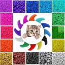 ファッションカラフルな 猫 の 爪 の キャップ ソフト 猫 爪 ソフト の足20とピース/ロット 接着 のり サイズxs s m lgift ペット(4)
