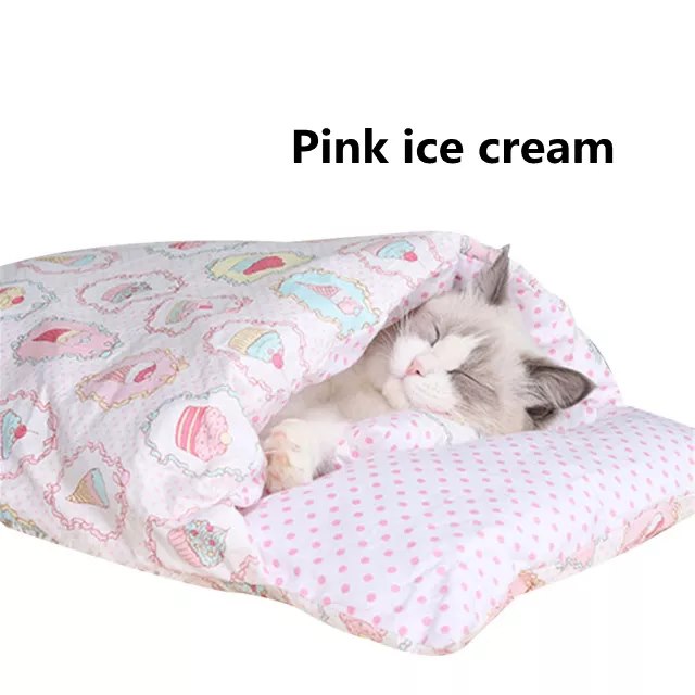 猫 と 犬 のための 取り外し可能 な 寝袋 ソファマット 冬に暖かい 家 小さなペットベッド 子犬 の 犬 小屋 巣 ペット製品