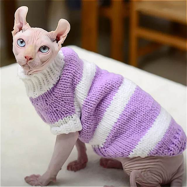 冬のクリスマス 猫 の 服 暖かい髪の毛のない 猫 のスーツ女性の 猫 のセーター柔らかいパーカーhypnx chothingの 猫 の 衣装 0