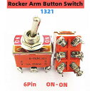 1個E-TEN1321 マイクロ スイッチ 15A/250v 6ピン 防水 スイッチ キャップ オン-オン ミニチュア トグル orange ボタン スイッチ