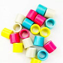 1200個の新しい色の プラスチック製 の 鳥 の指輪 の形をした 空の リング(4)