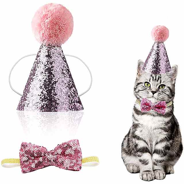 ペット 用の 調節可能 なヘッドバンド パーティー 帽子 きらびやかな 蝶ネクタイ 子猫 子犬 犬 猫 クリスマス の 装飾