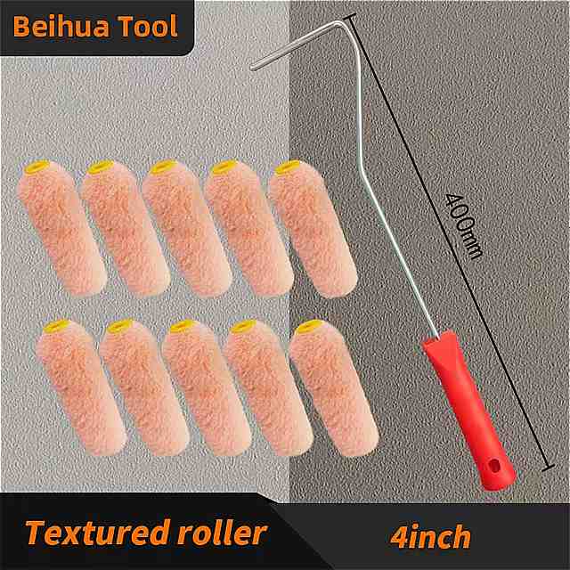 ベビーカー ブラシ 11ピース/セットインチ 4 cm 10cm オレンジ色の質感 壁の 装飾 ペイント ツール ポリエステル ナップ 9mm 1