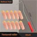 ベビーカー ブラシ 11ピース/セットインチ 4 cm 10cm オレンジ色の質感 壁の 装飾 ペイント ツール ポリエステル ナップ 9mm