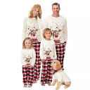 子供用 長袖 パジャマ プリント クリスマス 家族用 トップスとパンツ パジャマ コレクション2020