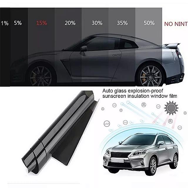 1ロール50cmX3m 黒 車の窓ガラス vlt 1%-