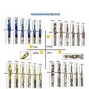チタンメッキ 六角ネジ M3-M10 hss 高速度鋼ドリルビット メートル法 クイックチェンジ 6個
