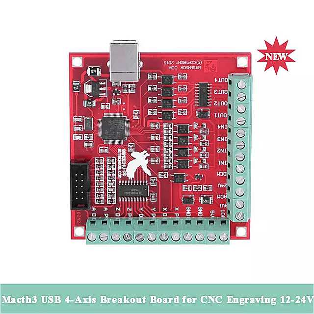 モーションコントローラー ドライバーボード 100khz 4軸 usb mach3 cnc彫刻用 12 24v