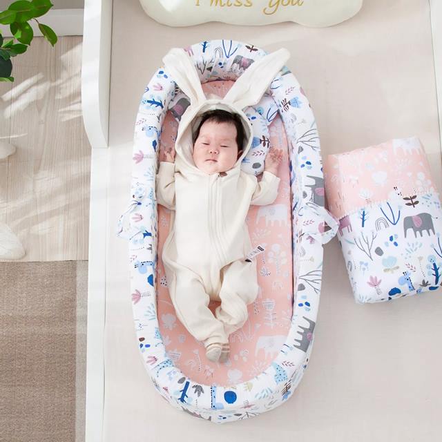 ポータブル ベビー ベッド 付きの巣 ベビー ベッド 付きの綿の ベビー ベッド 新生児 用の ベビー 寝具