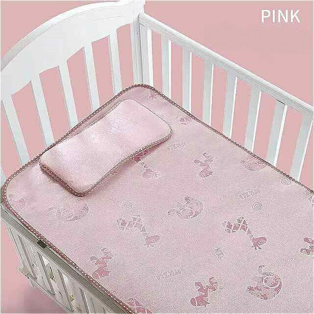 ベビー ベッド ルーム マットレス 冷却マット 枕付き 新生児 用 シルク クッション 幼児 用 寝具 セット 120x60cm 夏