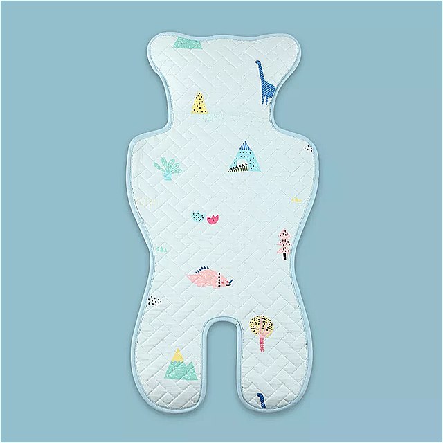 3Dサマー ベビーカー パッド 通気性メッシュ マットレス ラテックス 幼児 用シートカバー 新生児 用 クッション 33x70cm