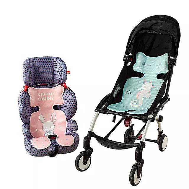 3Dサマー ベビーカー パッド 通気性メッシュ マットレス ラテックス 幼児 用シートカバー 新生児 用 クッション 33x70cm