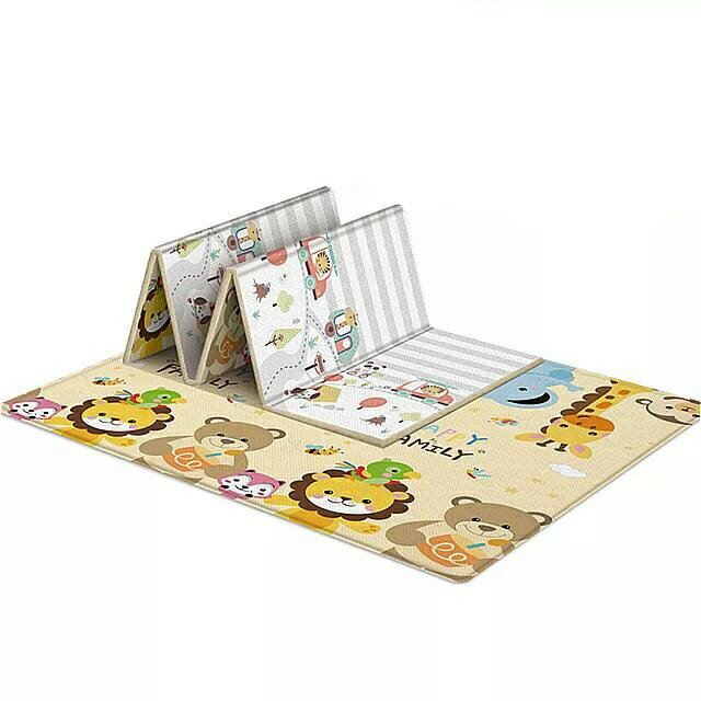 子供 用両面フォーム プレイマット 200x180x1cm 防水 プレイマット 赤ちゃん の遊び場用 部屋の装飾 這う