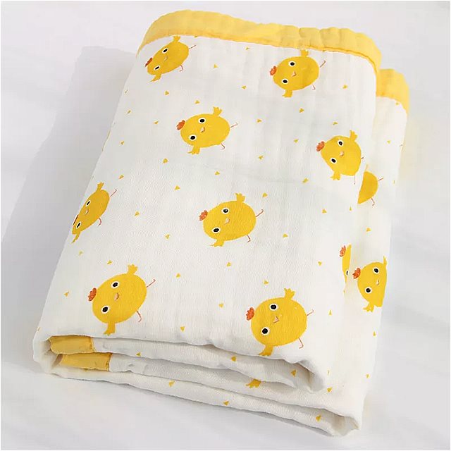 綿 子供用 毛布 110x110cm 6層 通気性 寝具 モスリン 毛布