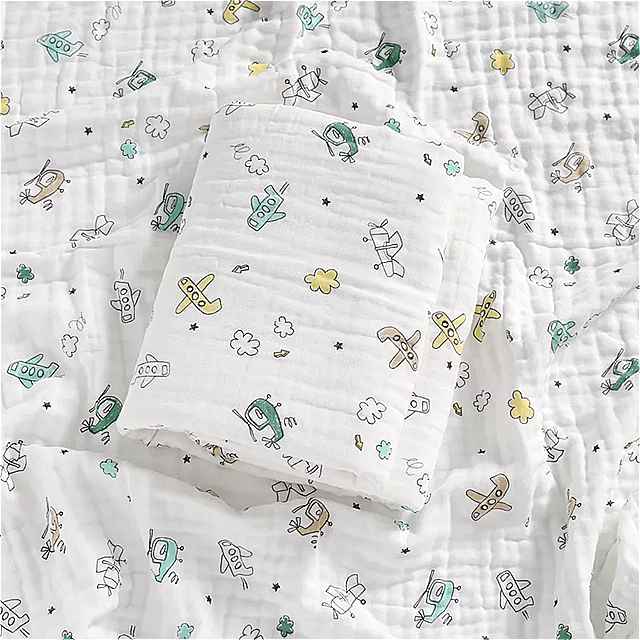 6層の 綿のガーゼ が付いた 110枚の 毛布 新生児用タオル 睡眠と 新生児用の毛布 110 x 100% cm