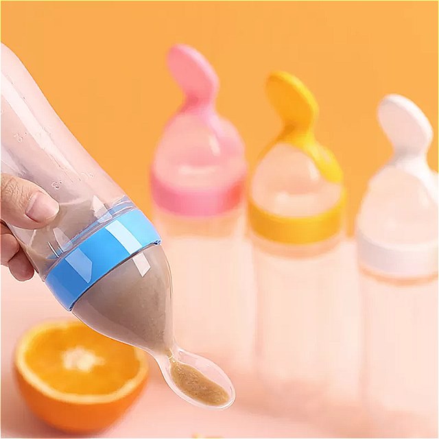新生児用の断熱ボトル シリコン 赤ちゃん のトレーニング シリアル 安全な食器ツール