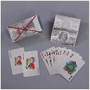 24 18kゴールドトランプ プラスチック ポーカーゲームデッキ箔ポーカーパックマジック カード 防水 カード コレクションギャンブルボードゲーム