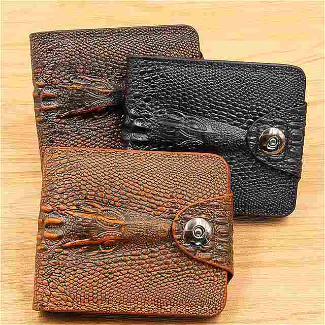 ファッション クロコダイルパターン 財布 メンズ ショート コイン 人格 トレンディ 韓国 磁気 財布