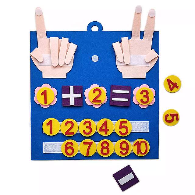 子供 のための数字の 数学 の おもちゃ フェルトの おもちゃ 幼児のための早期 学習 2