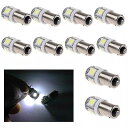LEDインテリアライト 10x t4w ba9s 5smd 5050 サイドマーカー バックアップ 読み取り電球 ドアライセンス 緑 赤 青 黄色(4)