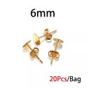 スタッド イヤリング 用 ベース 3?12mm ステンレス 鋼 20個ピース ロット バッチ ゴールド(4)