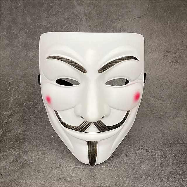 映画コスプレ v for vendetta ハッカーマスク 匿名男 ハロウィーン クリスマスパーティー 大人の子供 のための 映画 映画テーママスク 1個 3