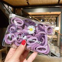 女の子 の髪のための50の弾性 ナイロン 製 ヘッドバンド のセット ポニーテール ホルダー ヘッドバンド ヘアアクセサリー(4)