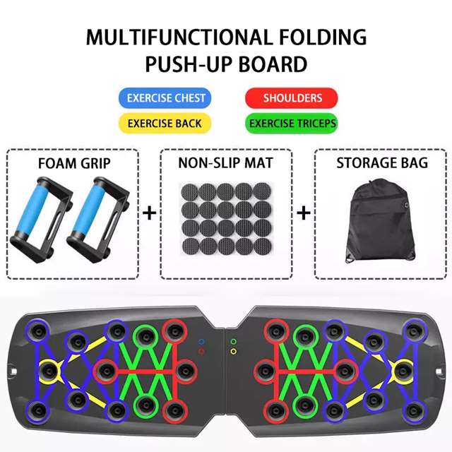 折りたたみ式腕立て伏せボード多機能 エクササイズ テーブルポータブル フィットネス 機器 腹部 強化筋肉 運動