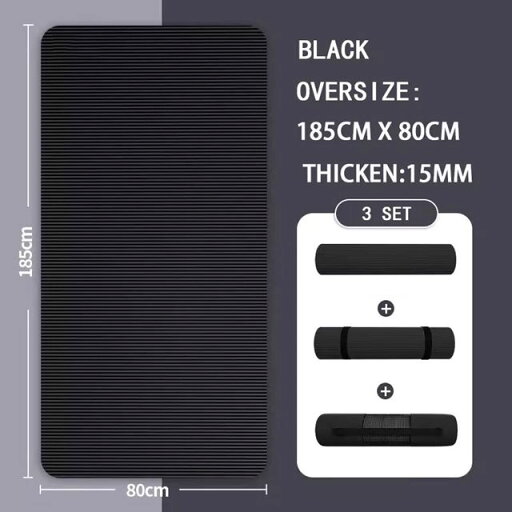 Nbr 滑り止め エクササイズ マット 厚さ185x80cm15mm高品質の拡大 ヨガ ピラティス 用 Nbr 滑り止め エクササイズ マット 厚さ185x80cm15mm高品質の拡大 ヨガ ピラティス 用