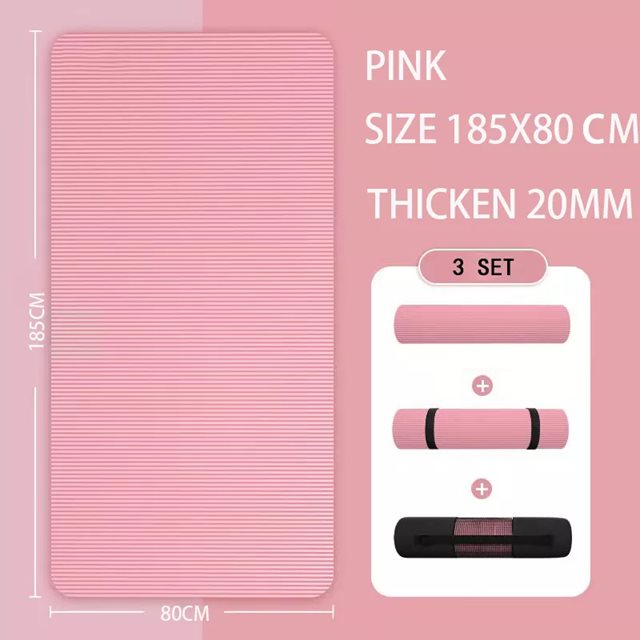 男性と 女性 のための厚い ヨガ マット 滑り止め ジムのための瞑想 マット フィットネス 20mm