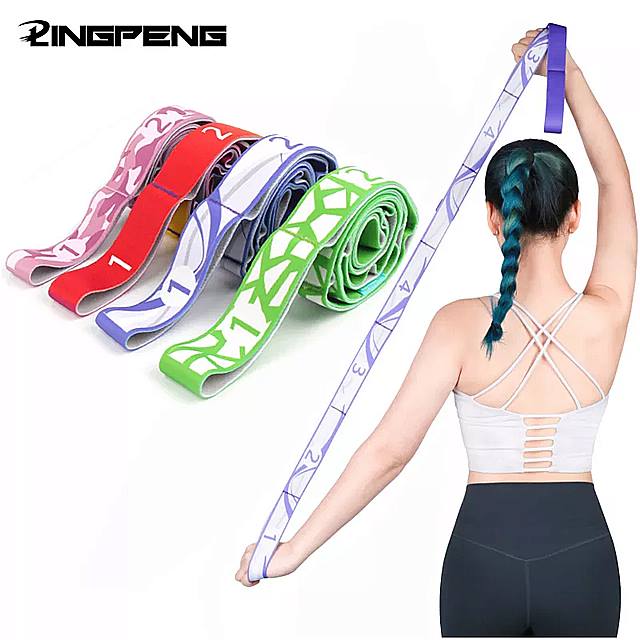 滑り止め 生地のレジスタンス バンド ストレッチ バンド ヨガ エクササイズ ストレッチ トレーニング フィットネス