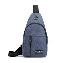 Usb充電器付き メンズ チェストバッグ pu ショルダーバッグ スポーツ カジュアルレザー トラベルバッグ(4)