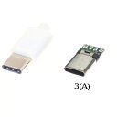 6 12 20個 タイプc USB 3.1 otg 3A 5aconnectors ジャック テール 24pin オス プラグ 電気 端子 溶接 diy データ...
