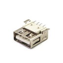 USB smt メス 反っ エッジ USB フラット ポート 2.0タイプ4ピン2 フィート 90度 圧着 充電 プラグ ソケット ジャック コネクタ