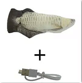3D 魚の形 をした インタラクティブ な 猫 の おもちゃ 釣り シミュレーション ゲーム USB 充電 器付き