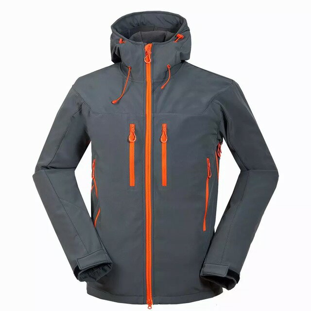 ソフト シェル 付き 防水 防風 ジャケット ハイキング キャンプ 登山 用の暖かい コート
