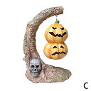 ハロウィン カボチャ のバット溶融 キャンドル クラスタ黒 装飾 ホーム樹脂 キャンドル 2022 装飾 品 ハロウィン 溶岩 装飾 C5i7