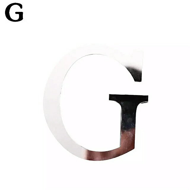 アルファベット 文字が入ったアクリル ステッカー 3D 装飾 ミラー g7u9