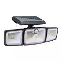 ソーラー LED 屋外 照明 モーション センサー 3つ 調整可能 ヘッド 防水 庭 温室 z1v4(4)